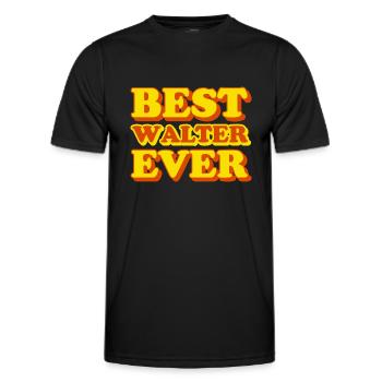 Drôle de cadeau avec prénom Walter - T-shirt sport Homme - noir - Devant - AI Model Male 178 dark (178cm)