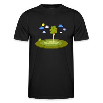 Pièce de nature - T-shirt sport Homme - noir - Devant - AI Model Male 178 dark (178cm)