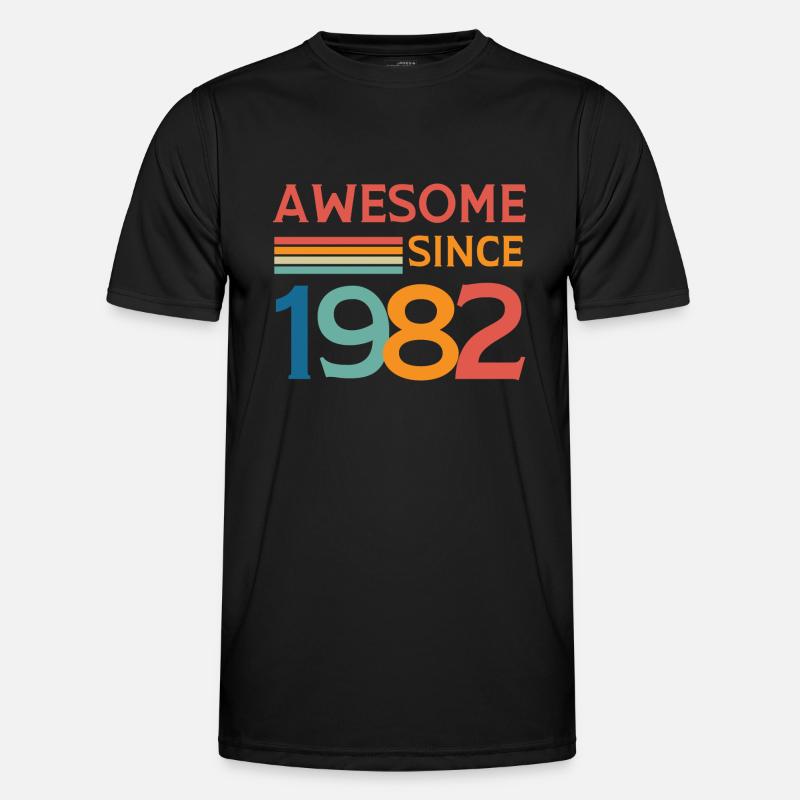 Awesome since 1982 - Men's Functional T-Shirt - black