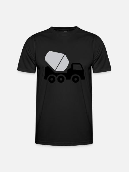 bauarbeit bagger fahrzeug - Männer Funktions-T-Shirt - Schwarz