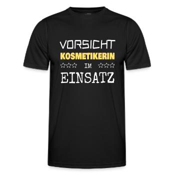 Berufung Kosmetikerin - Männer Funktions-T-Shirt - Schwarz - Vorne - AI Model Male 178 dark (178cm)