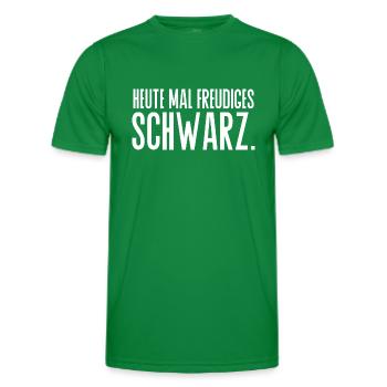 freudiges Schwarz Spruch Kleidung - Männer Funktions-T-Shirt - Kelly Green - Vorne - AI Model Male 178 dark (178cm)
