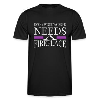 lumber funny carpenter love bday joke - Männer Funktions-T-Shirt - Schwarz - Vorne - AI Model Male 178 dark (178cm)