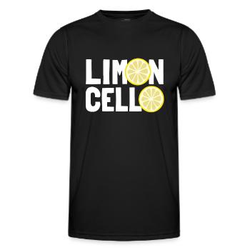 Limoncello, lemon liqueur, Limoncino, Italy - Men's Functional T-Shirt - black - Front - AI Model Male 178 dark (178cm)