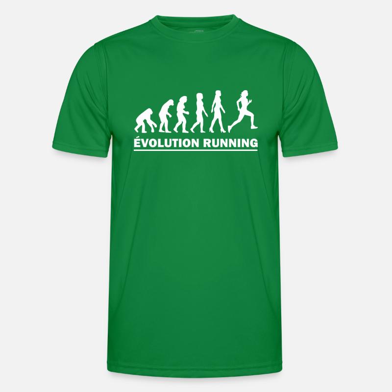 evolution running / humour course à pied T-shirt sport Homme