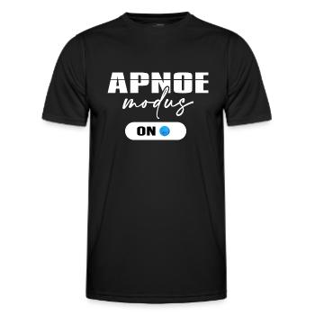 Diver Oxygen Apnea Mode Diving Dive Time - Men's Functional T-Shirt - black - Front - AI Model Male 178 dark (178cm)