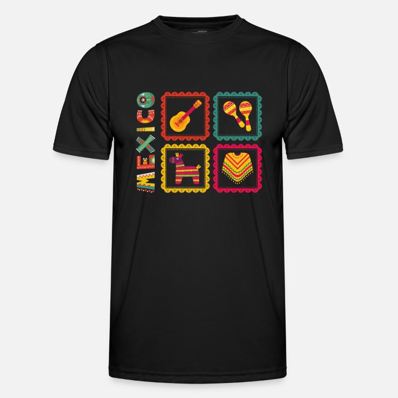 mexico - Männer Funktions-T-Shirt - Schwarz