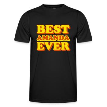 Amanda Prénom Cadeau drôle - T-shirt sport Homme - noir - Devant - AI Model Male 178 dark (178cm)