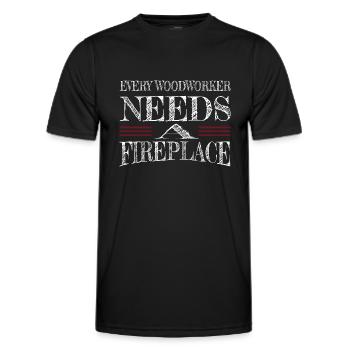 Jackhammer Lets Play Carpenter Tshirts Statement - Men's Functional T-Shirt - black - Front - AI Model Male 178 dark (178cm)
