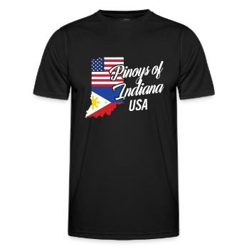 Philippins par Indiana Design pour Proud Fil-Ams - T-shirt sport Homme - noir - Devant - AI Model Male 178 dark (178cm)