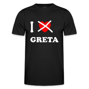 Ich mag Greta nicht mehr - Männer Funktions-T-Shirt - Schwarz - Vorne - AI Model Male 178 dark (178cm)