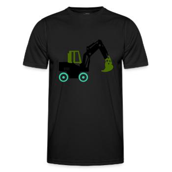 bagger - Männer Funktions-T-Shirt - Schwarz - Vorne - AI Model Male 178 dark (178cm)
