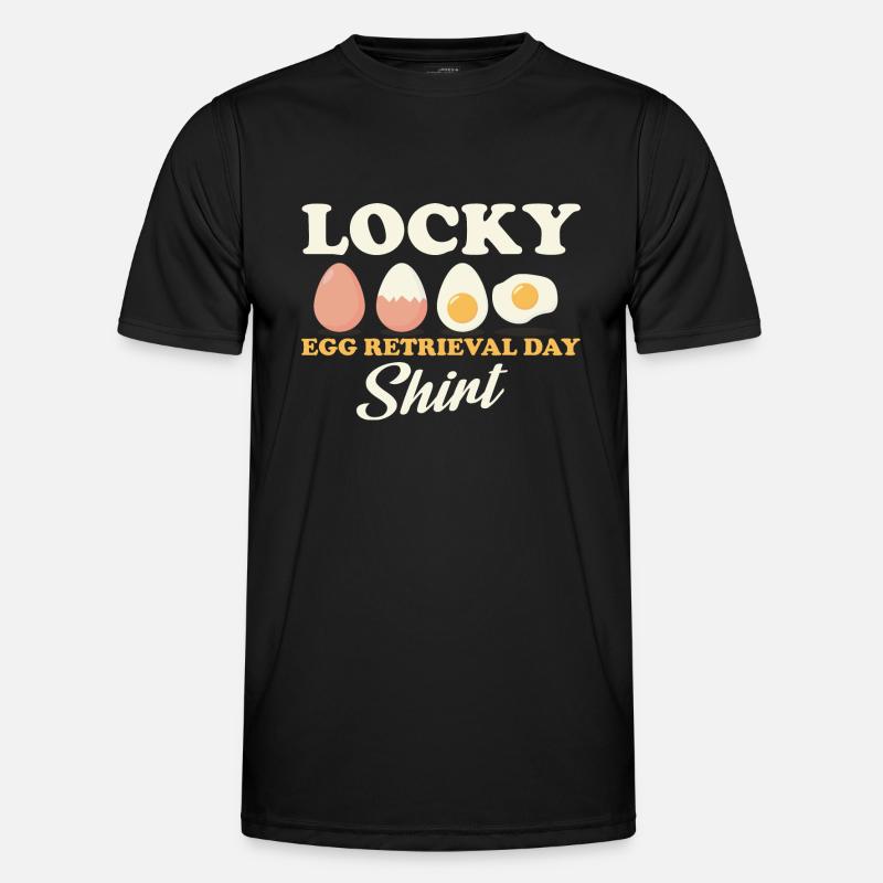 Lucky Egg retrieval day Motifs - Men's Functional T-Shirt - black