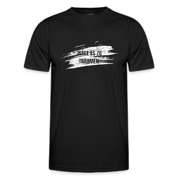 Wage es zu Träumen - Männer Funktions-T-Shirt - Schwarz - Vorne - AI Model Male 178 dark (178cm)