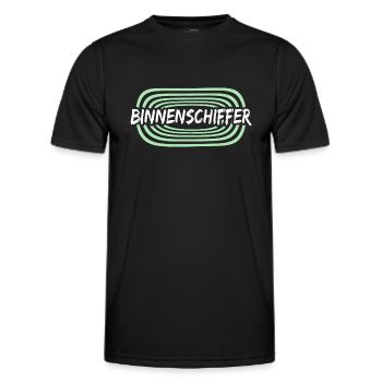 Work Inland waterway skipper - Men's Functional T-Shirt - black - Front - AI Model Male 178 dark (178cm)