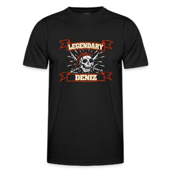 Deniz als Fasching - Männer Funktions-T-Shirt - Schwarz - Vorne - AI Model Male 178 dark (178cm)