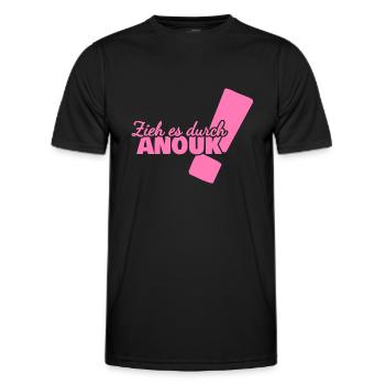 Anouk als Vorname - Männer Funktions-T-Shirt - Schwarz - Vorne - AI Model Male 178 dark (178cm)