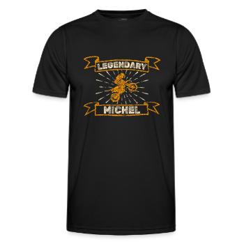 Michel - T-shirt sport Homme - noir - Devant - AI Model Male 178 dark (178cm)