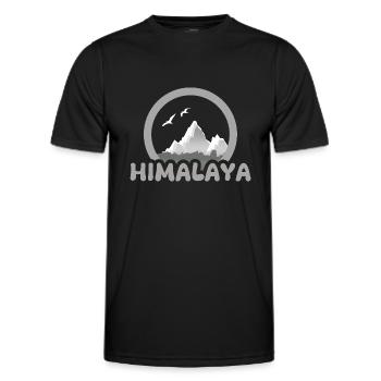 Trekking Himalayas - Men's Functional T-Shirt - black - Front - AI Model Male 178 dark (178cm)