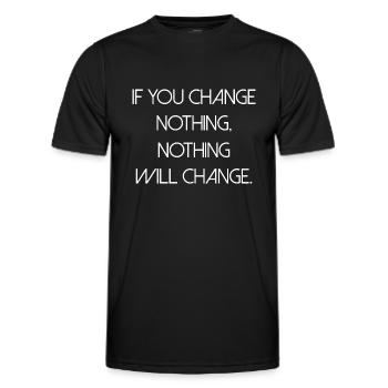 change nothing sort inspiration changement - T-shirt sport Homme - noir - Devant - AI Model Male 178 dark (178cm)