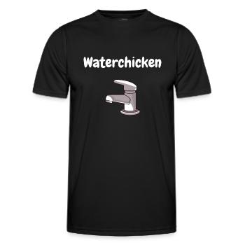Wasserhahn - Waterchicken - Männer Funktions-T-Shirt - Schwarz - Vorne - AI Model Male 178 dark (178cm)