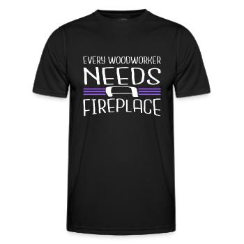 jackhammer birthday present fun - Men's Functional T-Shirt - black - Front - AI Model Male 178 dark (178cm)