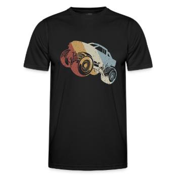 Monster Truck Retro Style Vintage - Men's Functional T-Shirt - black - Front - AI Model Male 178 dark (178cm)