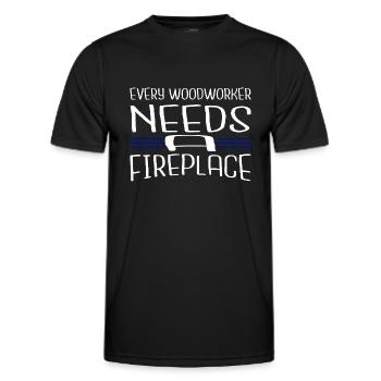 lumberman woodcutter - Men's Functional T-Shirt - black - Front - AI Model Male 178 dark (178cm)