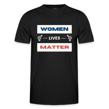 Frauen leben zählen (1) - Männer Funktions-T-Shirt - Schwarz - Vorne - AI Model Male 178 dark (178cm)