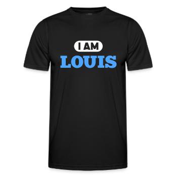 Louis Name Spruch für stolzen Louis - Männer Funktions-T-Shirt - Schwarz - Vorne - AI Model Male 178 dark (178cm)