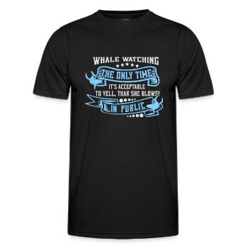 Orca Beobachtung für Buckelwale und Meerwale - Männer Funktions-T-Shirt - Schwarz - Vorne - AI Model Male 178 dark (178cm)