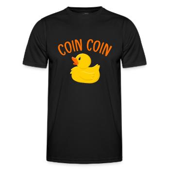 Canard Humour Vilain Petit Canard Coin Coin - T-shirt sport Homme - noir - Devant - AI Model Male 178 dark (178cm)