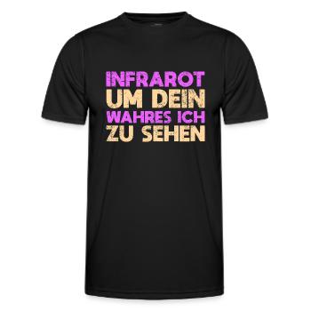 Infrarot, Um Dein Wahres Ich Zu Sehen - Männer Funktions-T-Shirt - Schwarz - Vorne - AI Model Male 178 dark (178cm)