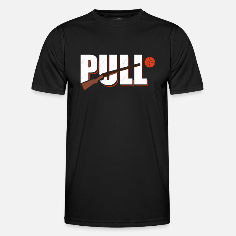 Pull Skeet Shooting Trapshooting - Männer Funktions-T-Shirt - Schwarz