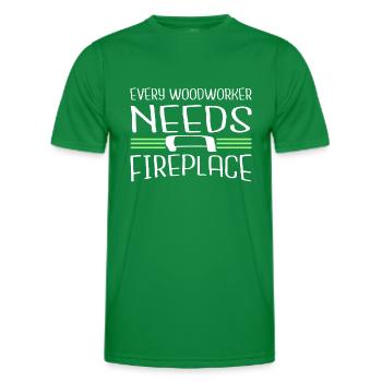bday cool logging lumberjackwoodworking mason - Männer Funktions-T-Shirt - Kelly Green - Vorne - AI Model Male 178 dark (178cm)