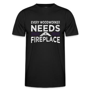 arboriculture cutter job hearbeat arboriculturist - Männer Funktions-T-Shirt - Schwarz - Vorne - AI Model Male 178 dark (178cm)