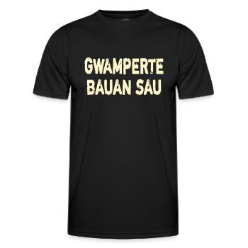 Bayernische Redewendungen - Männer Funktions-T-Shirt - Schwarz - Vorne - AI Model Male 178 dark (178cm)