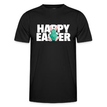 Joyeuse Pâques / Happy Easter - T-shirt sport Homme - noir - Devant - AI Model Male 178 dark (178cm)