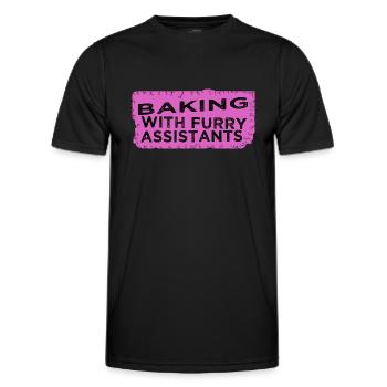 awesome animal habitats baking tips - Men's Functional T-Shirt - black - Front - AI Model Male 178 dark (178cm)