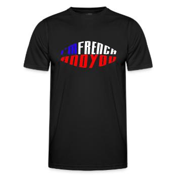 Ich bin Franzose und du - Männer Funktions-T-Shirt - Schwarz - Vorne - AI Model Male 178 dark (178cm)