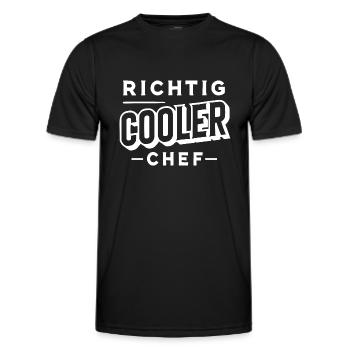 Richtig cooler Chef - Männer Funktions-T-Shirt - Schwarz - Vorne - AI Model Male 178 dark (178cm)