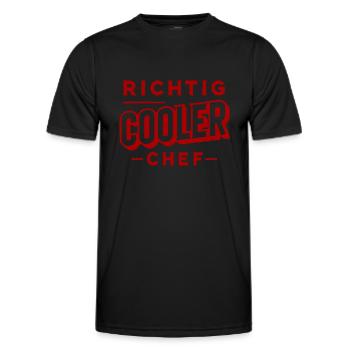 Richtig cooler Chef - Männer Funktions-T-Shirt - Schwarz - Vorne - AI Model Male 178 dark (178cm)