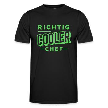 Richtig cooler Chef - Männer Funktions-T-Shirt - Schwarz - Vorne - AI Model Male 178 dark (178cm)