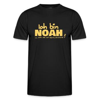 Noah - Men's Functional T-Shirt - black - Front - AI Model Male 178 dark (178cm)