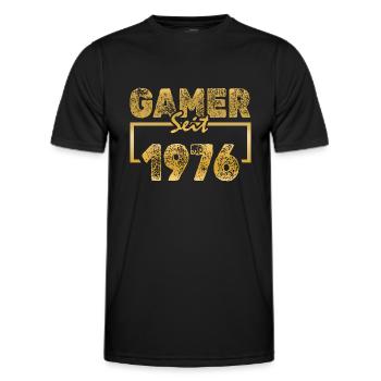 PC 1976 - Männer Funktions-T-Shirt - Schwarz - Vorne - AI Model Male 178 dark (178cm)
