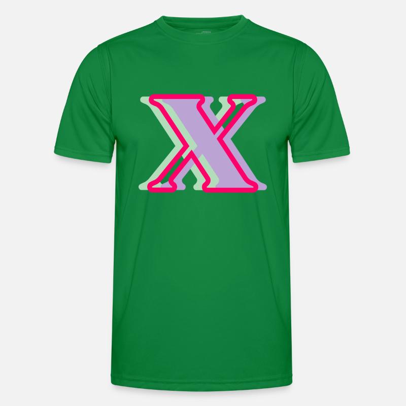 Lettre x multicolore T-shirt sport Homme