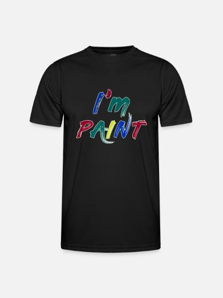 JEG ER MALING - JEG ELSKER AT FINGERMALE – FINGERMALING - Funktionsshirt til herrer - sort