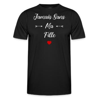 Jamais sans ma Fille - T-shirt sport Homme - noir - Devant - AI Model Male 178 dark (178cm)