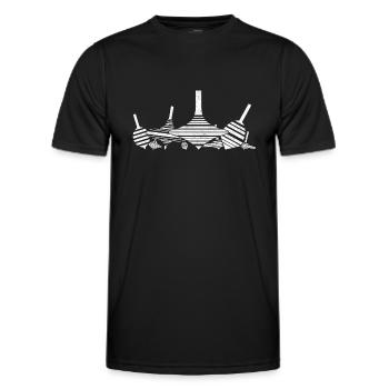 Top - Men's Functional T-Shirt - black - Front - AI Model Male 178 dark (178cm)