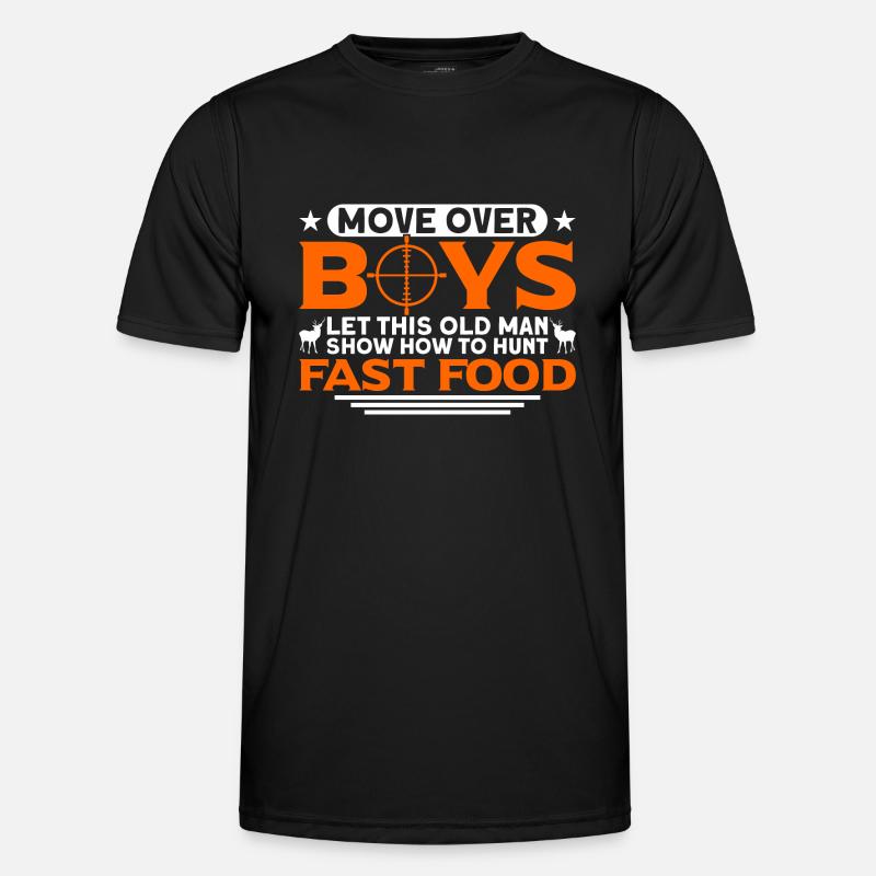 Rotwild Hirsche Jagen Jäger Geschenk - Männer Funktions-T-Shirt - Schwarz